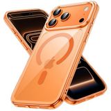 HARVORTEZ iPhone 17 Pro Max Kılıf 6.9" MagSafe ile Uyumlu Güçlü Manyetik Kılıf, Sararmaz Sert PC Çevre Dostu Kapak, Hoparlör Filtreli, Gerçek Buton Hissi, Kamera Yükseltili, İnce Kapak, Case - Turuncu