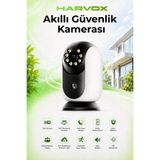HARVOX Akıllı Güvenlik Kamerası Full HD 360° Dönüşlü Hareket Algılamalı Canlı İzleme Özellikli Monitör