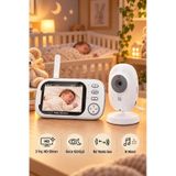 Harvox Bc-001 Bebek Kamerası Lcd Ekranlı Gece Görüşlü Bebek Telsizi Bebek Odası Kamerası Monitörü Beyaz