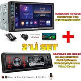 Harward HR-G756 Double Teyp 7 Inç Mirrorlink + HR-MX652 Oto Teyp Mobil Aplikasyon 2li Set