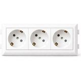 Has Light Kablo Kanalı 100X50 Için Üçlü Çerçeveli Priz