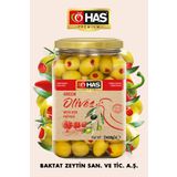 Has Premium Biber Dolgulu Yeşil Zeytin 1600cc