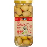 Has Premium Biber Dolgulu Yeşil Zeytin 500CC - 500 gr