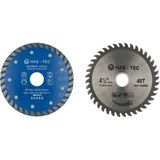 HAS - TEC 115 mm Kesim Seti | Ahşap & Sunta Testere + Mermer / Fayans Kesici Disk