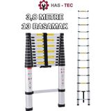 HAS-TEC 13 Basamaklı Düz Uzayan Teleskopik Merdiven 3,8 m