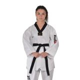 HAŞADO Fitilli Siyah Yaka Taekwondo Elbisesi (BEYAZ, 170)