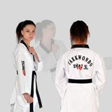 Haşado Fitilli Siyah Yaka Taekwondo Elbisesi Dobok Üst Kuşak - 170 cm