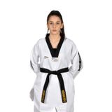 HAŞADO Profesyonel Siyah Yaka Feihter Kumaş Taekwondo Elbise