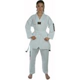 Haşado Taekwondo Beyaz Yaka Fitilli Acemi Elbise - 180 cm