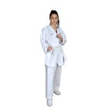 HAŞADO Taekwondo Beyaz Yaka Fitilli Acemi Elbise (BEYAZ YAKA, 160)