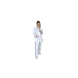 Haşado Taekwondo Beyaz Yaka Fitilli Acemi Elbise