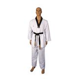 Haşado Wt Onaylı Fitilli Siyah Yaka Taekwondo Elbisesi