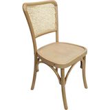 Hasağaç Cesena Modern Doğal Ahşap Rattan Detaylı Bistro Cafe Sandalye