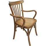 Hasağaç Gürgen Ahşap Ceviz Tonlu Thonet Tarzı Kolçaklı Modern Yemek Sandalyesi