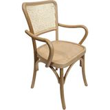 Hasağaç Tivoli Modern Kollu Doğal Ahşap Rattan Detaylı Bükme Ayaklı Sandalye