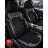 Hasakman Fiat Egea Cross Shine Siyah Tay Tüyü Oto Koltuk Kılıfı Tam Set-Kolay Montaj-Terletmez-Ortopedik 2016-2026