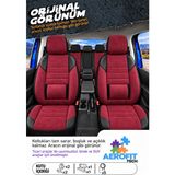 Hasakman Opel Corsa Miami Bordo Tay Tüyü Oto Koltuk Kılıfı Tam Set-Kolay Montaj-Terletmez-Ortopedik 2000-2006