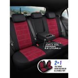 Hasakman Opel Corsa Miami Bordo Tay Tüyü Oto Koltuk Kılıfı Tam Set-Kolay Montaj-Terletmez-Ortopedik 2019-2026