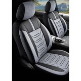 Hasakman Renault Clio 4 Asya Monza Gri Tay Tüyü Oto Koltuk Kılıfı Tam Set-Kolay Montaj-Terletmez-Ortopedik 2013-2020 - Gri - Füme
