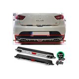HasAkman Renault Clio Mk4 Siyah Difüzör Difizör Yuvarlak Egzoz Görünüm Kulaklı Tip 2012-2019 Uyumlu
