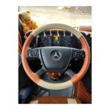HASBAY DİKİŞLİ DİREKSİYON KILIFI BEJ /TABA DERİ SİYAH DİKİŞLİ MERCEDES TIR KAMYON İÇİN HIZLI KARGO BJDTDSD631150001