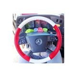 HASBAY DİKİŞLİ DİREKSİYON KILIFI KIRMIZI / BEYAZ DERİ SİYAH DİKİŞLİ YENİ MERCEDES TIR KAMYON 333MTK001