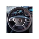 HASBAY DİKİŞLİ DİREKSİYON KILIFI NOKTALI / SİYAH DERİ KIRMIZI DİKİŞLİ MERCEDES TIR KAMYON BU DİREKSİYONA