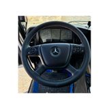 HASBAY DİKİŞLİ DİREKSİYON KILIFI SİYAH DERİ GRİ DİKİŞLİ MERCEDES ACTROS İÇİN DDGD6MACT3115001