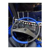 HASBAY DİKİŞLİ DİREKSİYON KILIFI SİYAH / MAVİ DERİ SİYAH DİKİŞLİ MERCEDES 2521 KAMYON TIR İÇİN