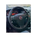 HASBAY Dikişli Direksiyon Kilifi Siyah Noktali Kirmizi Dikişli F.iat Linea İçin