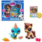 Hasbro Littlest Petshop Figür Minişler 2'Li Paket Hayvanlar At-Mavi Kuş 00529 (Koli İtemi S00005264)