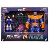 Hasbro Marvel Legends Series Gamerverse Psylocke vs Thanos İkili Aksiyon Figür Seti, Retro Video Game