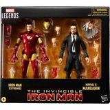 Hasbro Marvel Legends Serisi Demir Adam (Extremis) ve Marvel's Mandarin Ikili Aksiyon Figür Seti, - Çok Renkli
