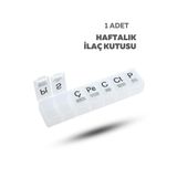 HASBY 1 Adet Haftalık Ilaç Kutusu 7 Günlük Hap Kutusu Düzenleyici Haftalık Ilaç Vitamin Saklama Kutusu