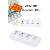 HASBY 2 Adet Günlük Ilaç Kutusu Hap Kutusu Düzenleyici Günlük Ilaç Vitamin Saklama Kutusu