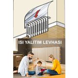 HASBY 3 Adet Petek Arkası Isı Yalıtım Folyo İzolasyon Levhası Kalorifer Radyatör Peteği Yalıtımı Arkalığı