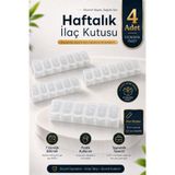 HASBY 4 Adet Haftalık Ilaç Kutusu Hap Kutusu Düzenleyici Haftalık Ilaç Vitamin Saklama Kutusu