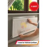 HASBY 5 Adet Petek Radyatör Arkası Folyo Plaka Kalorifer Arkalığı Alüminyum Isı Yalıtım Folyosu Şilte