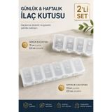 HASBY Günlük Ve Haftalık Ilaç Kutusu Seti Ilaç Kutusu Düzenleyici Hap Kutusu Ilaç Vitamin Saklama Kutusu