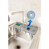 HASBY Mutfak Banyo Lavabo Musluk Matı Kaydırmaz Su Geçirmez Bulaşık Tezgah Üstü Düzenleyici Organizer