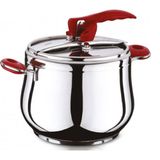 Hascevher Esila 7 lt Kırmızı Gümüş Güveç Düdüklü Tencere