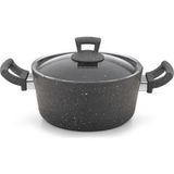 Hascevher Germanitium 22x10.5 cm Cam Kapaklı Granit Tencere