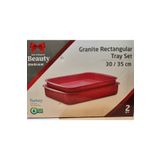 Hascevher HASCVEHER ARIAN GRANİT FIRIN TEPSİSİ 30/35 KIRMIZI
