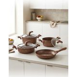 Hascevher Karina 7 Pcs Granit Vega Tencere Seti (18/22TEN/26KAR/26TV)