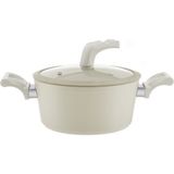 Hascevher Lizbon Seramik 24 x 11 cm Tencere - Krem - 24 cm