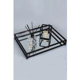 Hasdil Home Düz Kesim Dekoratif Aynalı, Söz, Nişan, Sunum, Damat, Kahve Tepsisi Tray-01