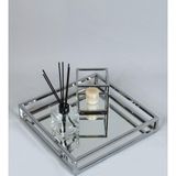 Hasdil Home Düz Kesim Kare Dekoratif Aynalı, Söz, Nişan, Sunum, Damat, Kahve Tepsisi Tray-02