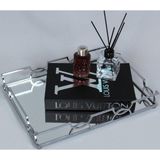 Hasdil Home Lazer Kesim Kare Model Dekoratif Aynalı, Söz, Nişan, Sunum, Damat, Kahve Tepsisi Tray-05