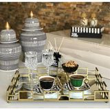 Hasdil Home Lazer Kesim Zincir Model Dekoratif Aynalı, Söz Nişan Sunum, Damat, Kahve Tepsisi Tray-06
