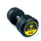 Hasgym 30 kg Kauçuk Kaplı Profesyonel Olimpik Dumbbell ( Dambıl ) - Siyah - Sarı